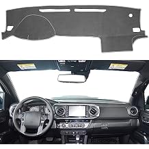 Dash Cover for Toyota Tacoma Accessories 2016-2022 2023 Dashboard Cover Mat Center Console Dash Mat Carpet Sunshield Protector Pad Custom Fit, All Gray