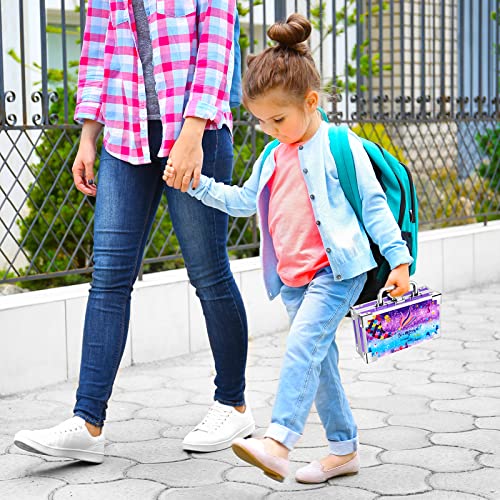 Jyps Mermaid Pencil Box For Girls Boys Kids, Lock Box For School With Portable Handle And Mermaid Keychain, Purple Pencil Box, Cute Mermaid School Supplies, Back To School Gifts For Kids Girls #TOP4