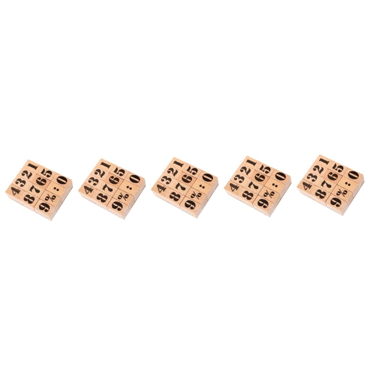 SEWACC 5sätze Holzstempel Multifunktionale Zahlenstempel Für Scrapbooking Journaling Vintage Design Für Karten Handwerk Persönliche Projekte Praktische Und Langlebige Stempel Für