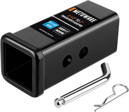 METOWARE 2-1/2" to 2" Trailer Hitch Receiver Reducer Adapter |