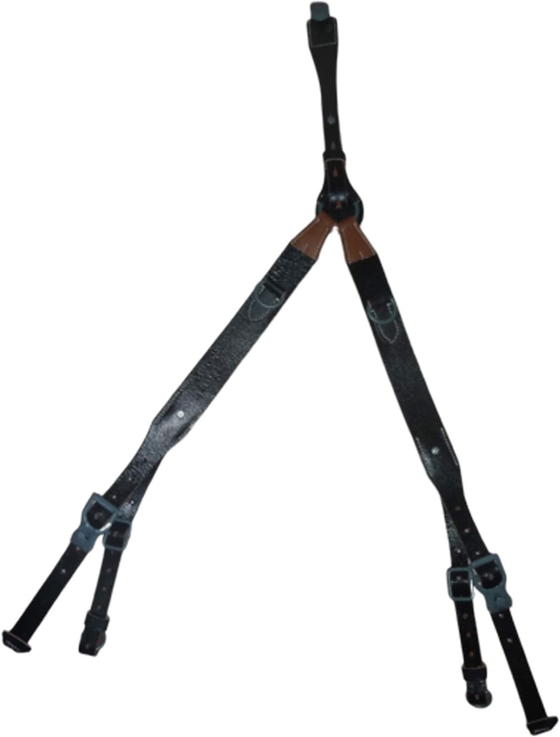 warreplica WW2 German Black Leather Y Straps Suspender