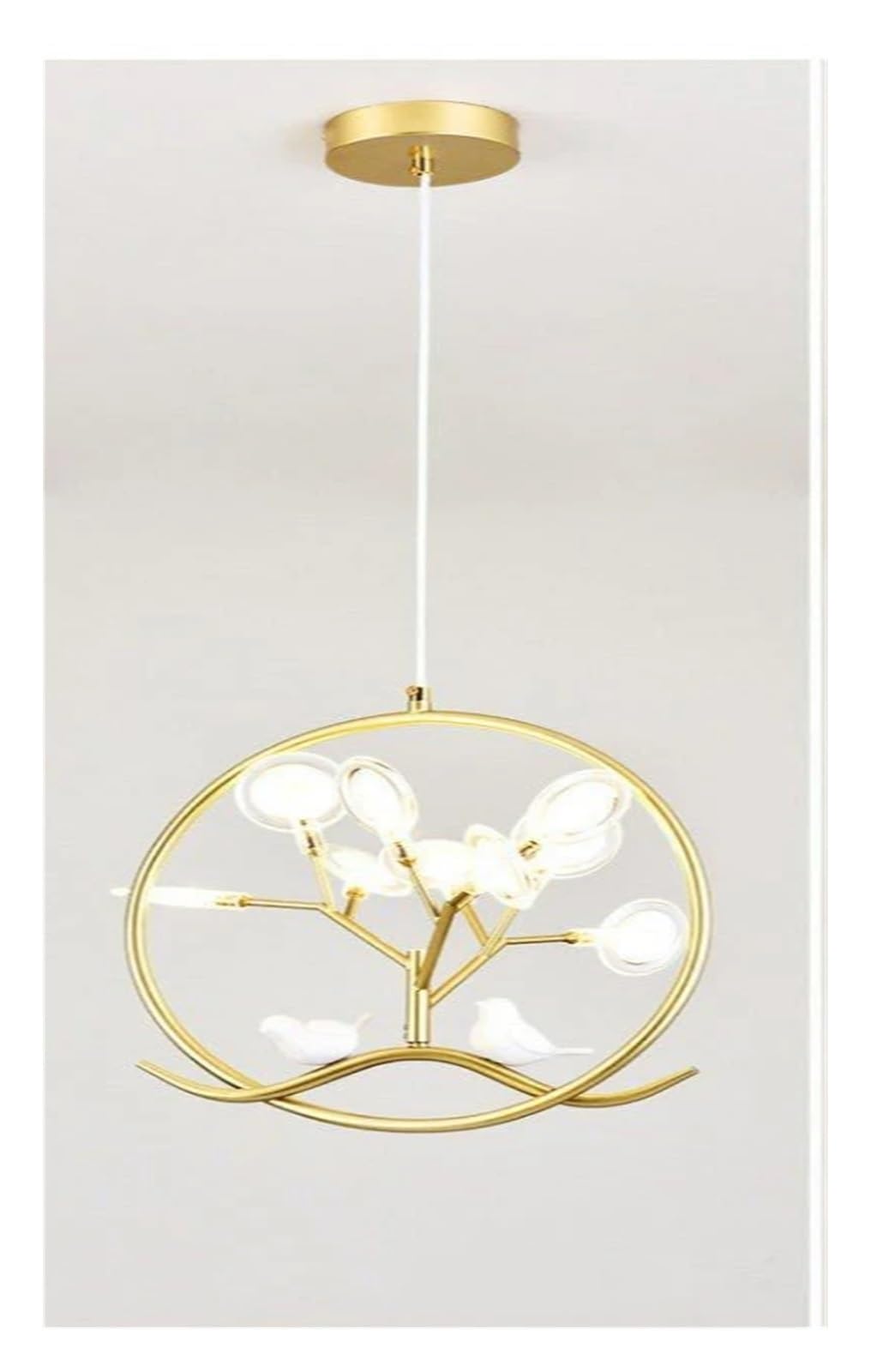 Lustre LED moderne au design géométrique et finitions épurées - 8