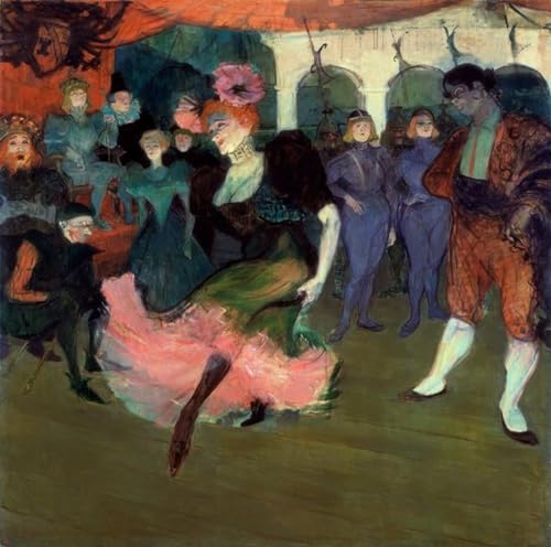 Tableaux Graffiti Toulouse Lautrec pour Décoration Murale de Salon Moderne 60x90cm