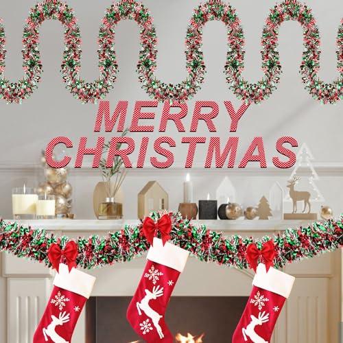 Guirlande de Noël scintillante de 15,2 m pour décoration intérieure