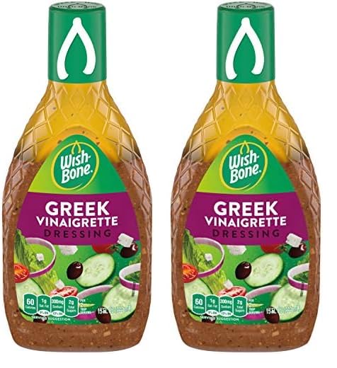 Wish-Bone Greek Vinaigrette Dressing, 15 FL oz (Pack of 2)