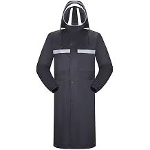 Long Rain Jacket for Adult Men Women Hooded Raincoat Reflective Stripes Rainwear Waterproof Emergency Rain Poncho