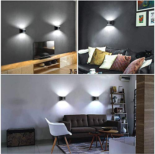 Image of Lightess Modern Wall Sconces Indoor Wall Lamp Dimmable LED Up Down Wall Lamp 12W for Bedroom Living Room Staircase, Cool White