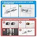 AST Double Door Security Lock, Keyed French Door Lockout Device, Reinforcement Lock for Knobs and Handle, Prevent Kick Ins, Childproof, Kids Proof Barricade (Matte White with Snib and Cylinder)