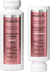 Kit O Boticário Match Hidratação e Brilho Shampoo + Condicionador Cabelos Hidratados e Brilhantes