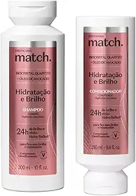 Kit O Boticário Match Hidratação e Brilho Shampoo + Condicionador Cabelos Hidratados e Brilhantes