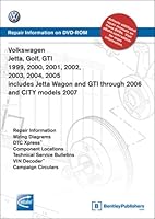 Volkswagen Jetta, Golf, GTI 1999, 2000, 2001, 2002, 2003, 2004, 2005: Repair Manual on DVD-ROM 0837612640 Book Cover