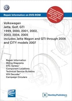 CD-ROM Volkswagen Jetta, Golf, GTI 1999, 2000, 2001, 2002, 2003, 2004, 2005: Repair Manual on DVD-ROM: Includes Jetta Wagon and GTI Through 2006 and City Mod Book