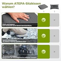 ATEPA Sitzkissen Outdoor, Aufblasbares Sitzkissen, Grau – Ansicht 4