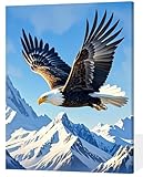 ACANDYL Eagle DIY Paint by Numbers Kit for Adults Paint by Numbers Beginner Canvas Painting by Number DIY Acrylic Oil Painting on Canvas Arts Craft Decoration 16x20 in