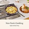 Calphalon Premier Ceramic Nonstick 12 inch Frying Pan with Lid, Durable Ceramic Pan for Searing, Sauteing, Long Lasting PFAS-Free Cookware, Dishwasher Safe, Fond #2