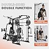 GMWD SmithΔ Machine Power Cage, Multi-Function Home Gym System with Cable Crossover System, Dual-Sided Workout Station with 121LBS Weight Stack, Power Rack, Functional Trainer, Home Gym Equipment - Image 6