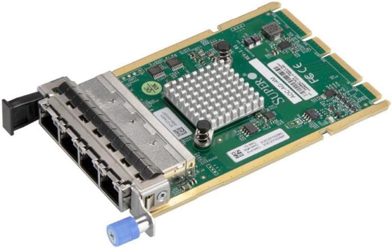 Supermicro AOC-AG-I4M i350 Gigabit Ethernet Adapter Card - 4-Port 1GbE RJ45 Connectors Advanced I/O Module (AIOM) OCP 3.0