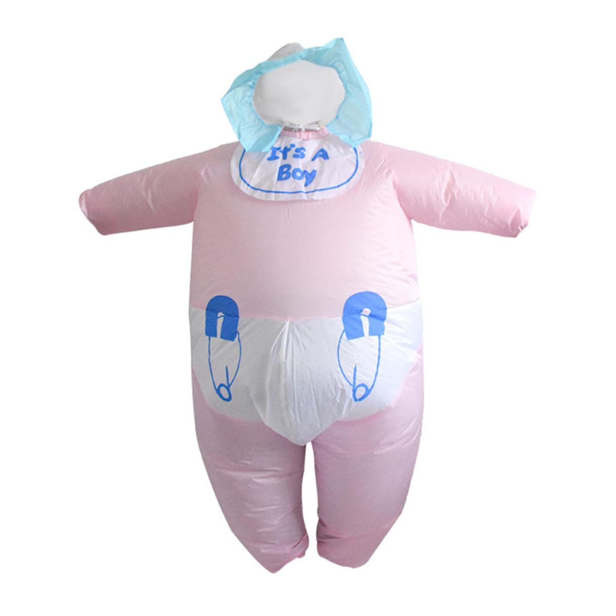 Costume gonflable de lutte rose adulte pour fêtes de déguisement et carnaval en polyester - 8