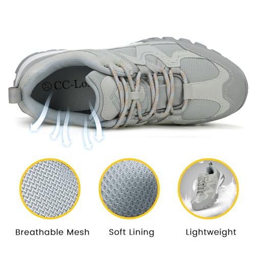 CC-Los Women's Lightweight Waterproof Hiking Shoes for Walking, Outdoor & Climbing Grey Size 9.5 by CC-Los - Image 4