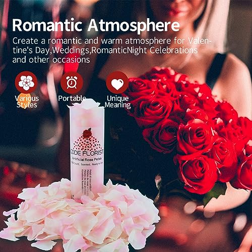 image for CODE FLORIST 1100 PCS Silk Rose Petals for Valentine's Day,Fake Rose P