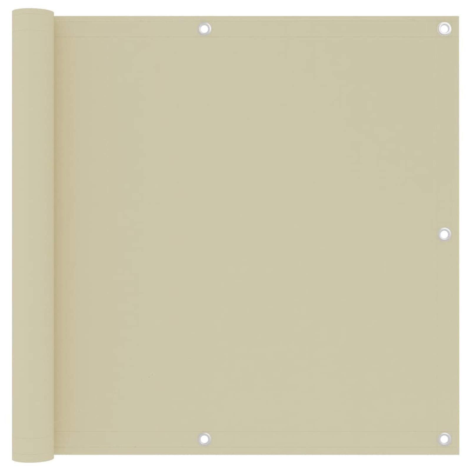 Balcony Privacy Screens,Waterproof And U V Protection,Balcony Screen Cream 90x500 cm Oxford Fabric