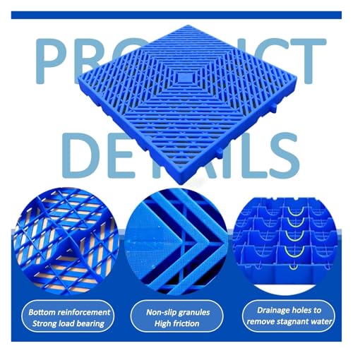 Palette en plastique bleue emboîtable mini support de sol pour stockage - 3