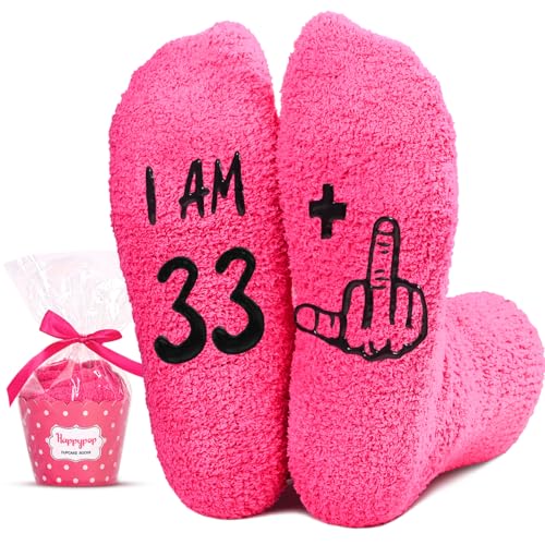 HAPPYPOP 34th Birthday Gifts for Women - 1991 34 Year Old Socks, Ideal Gifts for 34 Year Old Woman Female Her