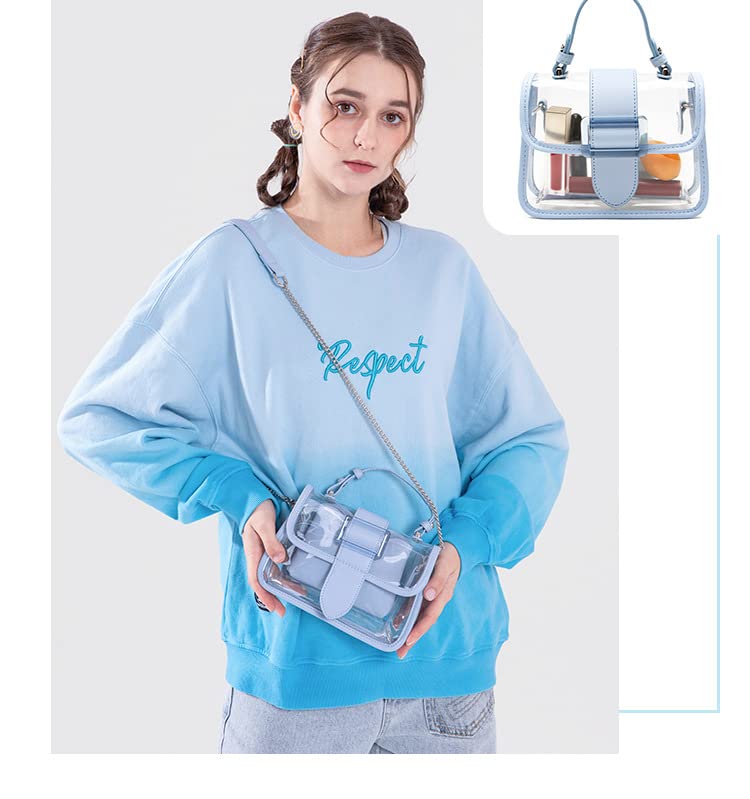Clear Shoulder Bag Purse 2 In 1 Transparent Crossbody Bag Y2K Handbag Fairy Grunge Aesthetic Shoulder Crossbody Bag2