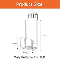 Vista 3 de Kalami 18 estantes de vinilo para discos de vinilo autoadhesivos, soportes de discos de acrílico transparente, sin taladro, para cubiertas