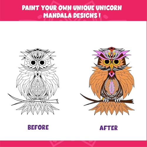 ToyMagic Mystical Mandala Coloring DIY Art & Craft Set|Includes 8 Printed Sheet for Coloring with 12 Sketch Pens|Creative Sets Learning & Activity Toy|Birthday Gift for Kids|Made in India - Image 3 thumbnail