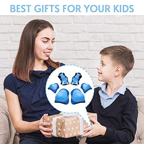 Kids/Youth Knee Pads Elbow Pads Wrist Guards 3 in 1 Protective Gear Set for Child Roller Skates, Cycling, Inline Skating, Scooter Skateboard, BMX Bike, Riding, and Multiple Outdoor Sports - Image 2
