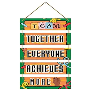Indianara Set of 5 Motivational Quote on Team Wall Hanging MDF Decorative Wall Art for Living room | Bedroom | Home D?cor | Office | Gift Plaques (4665WH)