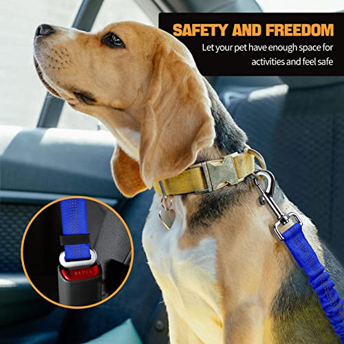 Booomu Dog Seat Belt,Belt For Dogs With Elastic Bungee Buffer,Adjustable Safety Dog Car Harness. (Blue) #TOP5