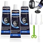 Sinofort 3PCS 50ml Tyre Repair Glue, Tyre Repair Kit, Black Adhesive Rubber Glues, Waterproof Strong Rubber Cement Sealant for Car, Motorcycle Quickly Repairs Cracks, Holes, and Peeling of Various