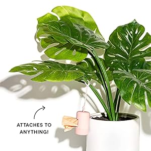 Wild One Dog Poop Bag Holder and Dispenser with Leash Attachment, Leak Proof, Easy Twist Top for Refills, Includes 1 Roll Poop Bags, Blush