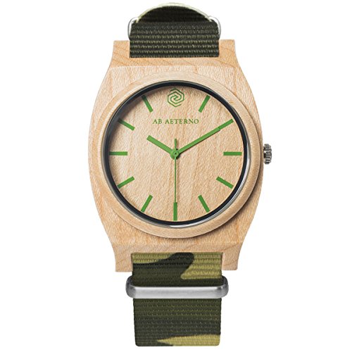 Montre hypoallergénique AB AETERNO en bois d'érable contre les irritations de la peau