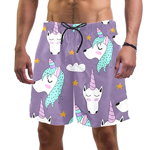 Short de plage licornes pour des vacances fun maillots de bain hommes