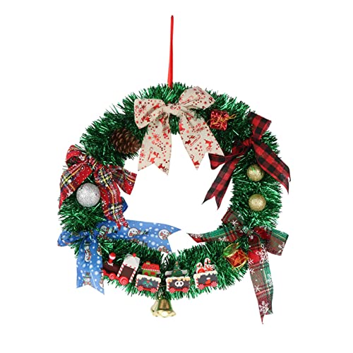 Couronne de Noël à papillons colorés, décoration de porte unique
