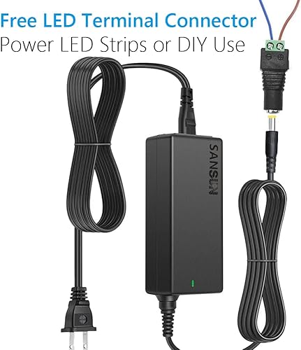 Miniatura 6 de Fuente de alimentación de 12 V 5 A para tira de luces LED, adaptador de corriente de 60 W, transformador de 120 V CA a 12 V CC (1 juego)