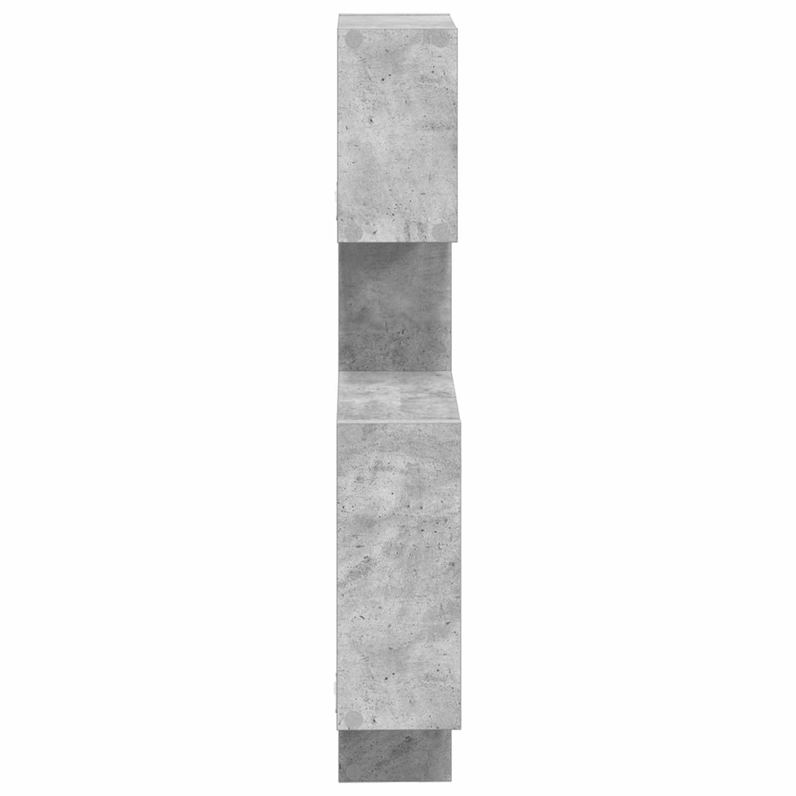 Wandwürfelregale Wandhalterung Grau aus Holzwerkstoff 64 x 13,5 x 91,5 cm platzsparend für Wohnzimmer Schlafzimmer Büro mit Stauraum und moderner Aufbewahrung
