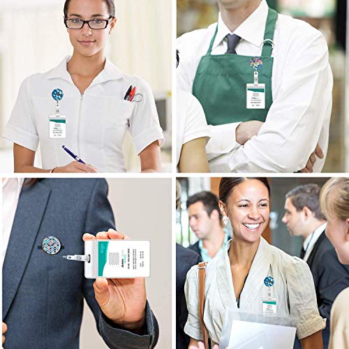 Nurse Badge Reel Decorative Badge Holder Retractable Badge Holder Carabiner Reel Clip Badge Reel,Id Badge Reels With Alligator Clip (Marble 3Pack) #TOP5