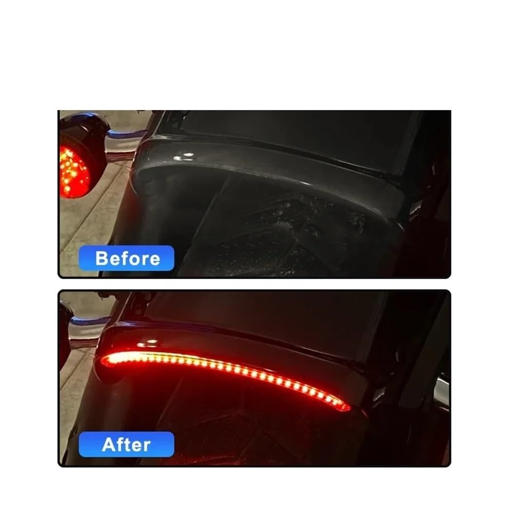 Moto LED Stop Freno per moto posteriore a LED indicatore | Parafango posteriore per moto posteriore a LED indicatore direzione luce posteriore del freno di marcia per Softail Fat Bob