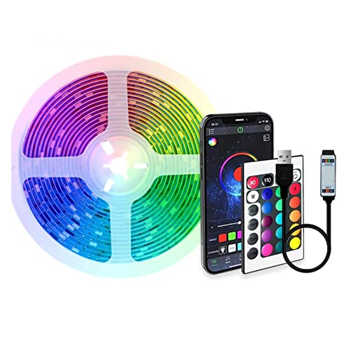 Bandeau LED RVB IC à synchronisation musicale et télécommande Bluetooth pour éclairage intérieur