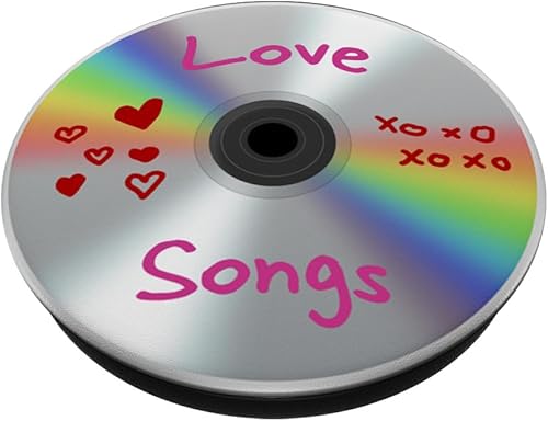 Miniatura 2 de Love Songs CD Retro Compact Disc Vintage 80s 90s Music Hits PopSockets intercambiables PopGrip