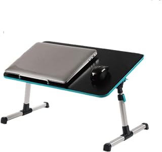 Laptop Desk Foldable Bed Tray Multifunction Laptop Desk Tray Table Lap Tablet Table Laptop Bed Tray Table for Home (Black 53x30cm)
