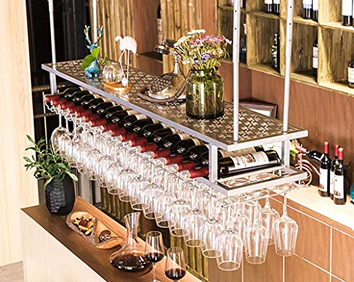 Porte-verre à vin et porte-bouteille suspendu pour optimiser l'espace - 2