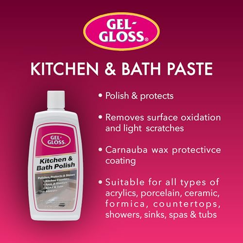 Industries GG-1 Gel-Gloss Kitchen and Bath Polish, 16 Fl. Oz, White