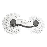 Vista 11 de Starrett Medidor de paso de tornillo de acero con dispositivo de bloqueo, ideal para trabajos de construcción y mejoras del hogar, rango