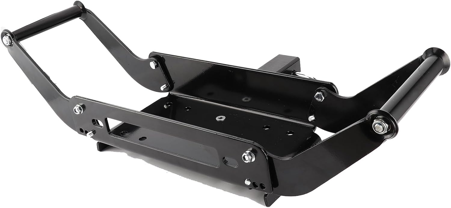 Universal Winch Mount Plate, 0.24 inches Steel Bracket for 9000 to 13500lbs Winches, Fits Trucks ATV 4X4 Trailers