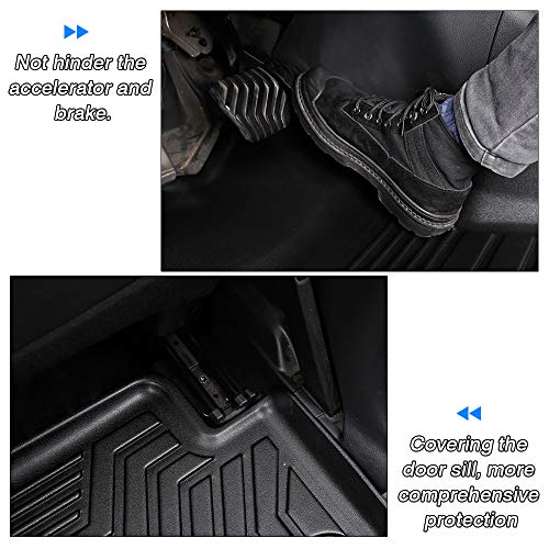 Kust All Weather Floor Mats For Nissan Rogue 2014-2020 (Not For 2021 Rogue 3Rd Gen.) (No Rogue Select And Sport Models) Floor Carpet Liners 2 Row Liner Set Black #TOP5